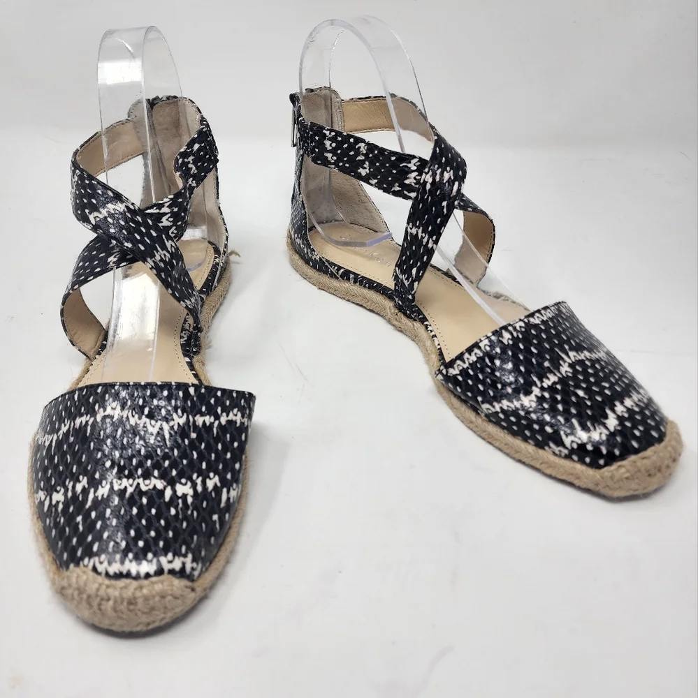 flat espadrille black