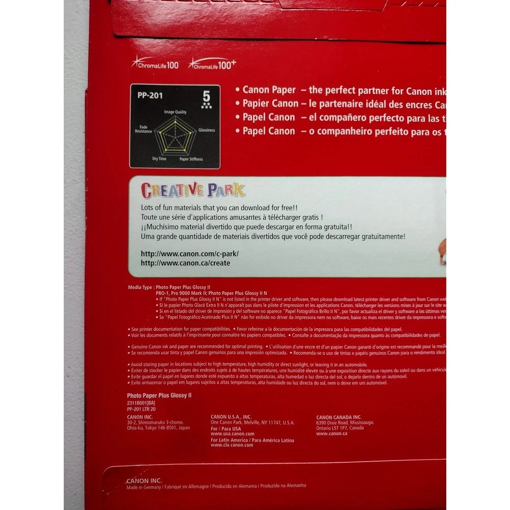 Canon photo paper