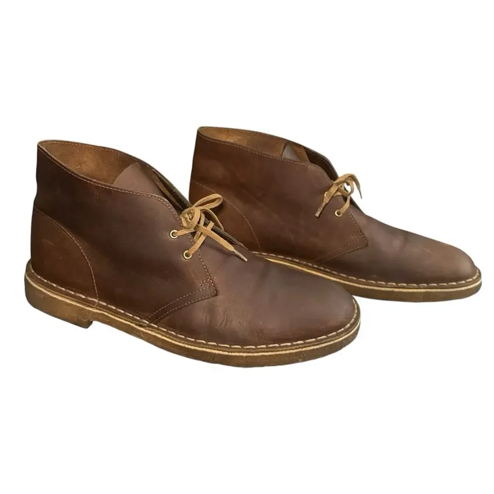 12 Clarks Originals Desert Boot Chukka Boots Beeswax Brown Men's Casual 26106562