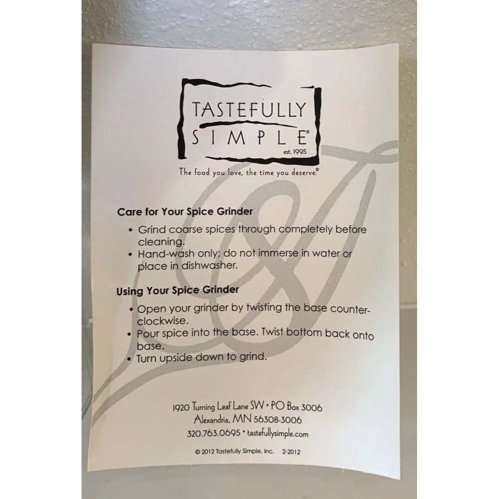 Tastefully Simple kitchen spice