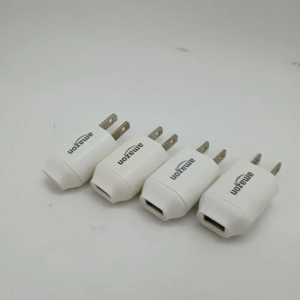 Lot 4 - Original Amazon A00810-01 White USB AC Wall Power Adapter 4.9V Kindle -B