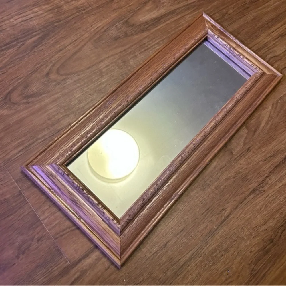 Rectangular Wooden Framed Mirror oak