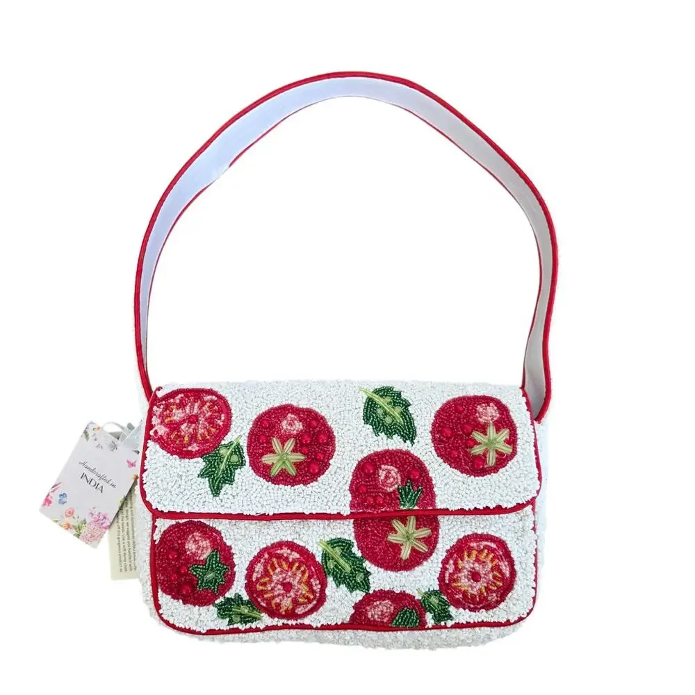 handcrafted in india beaded tomato