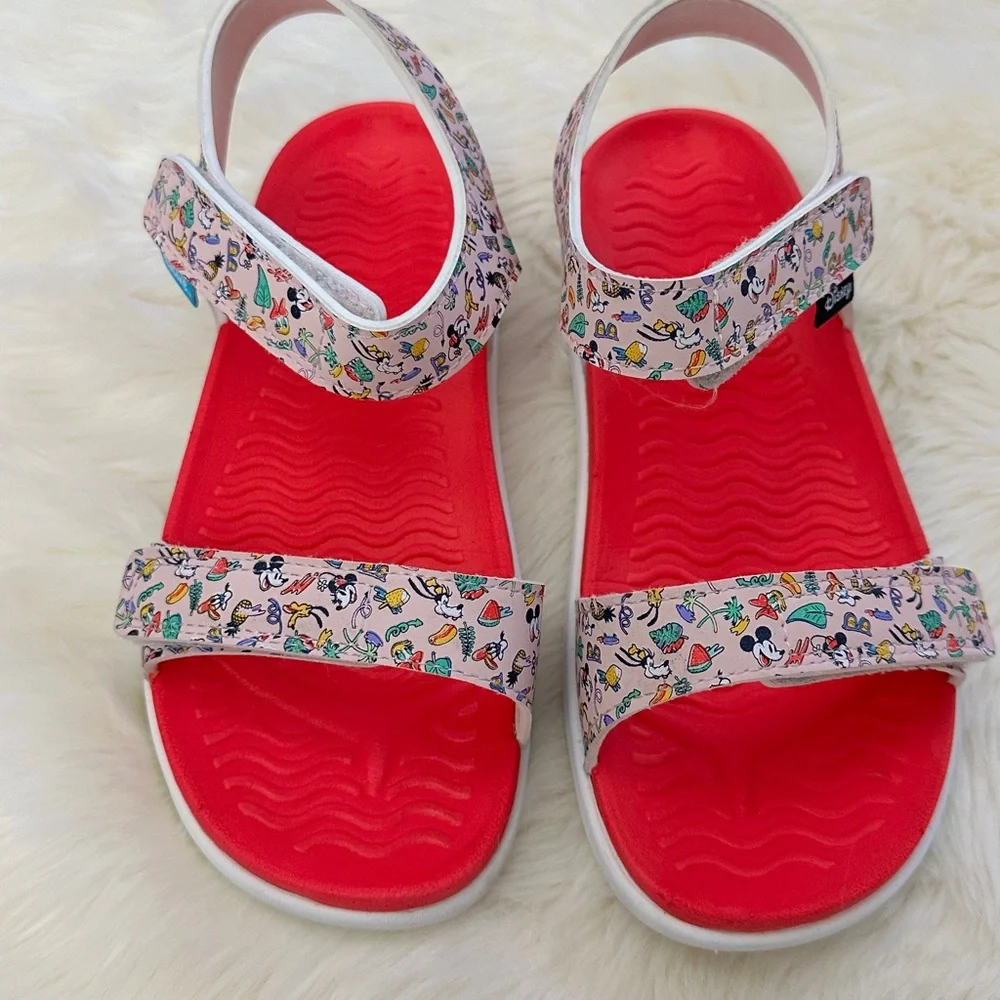 Native like sandals worn