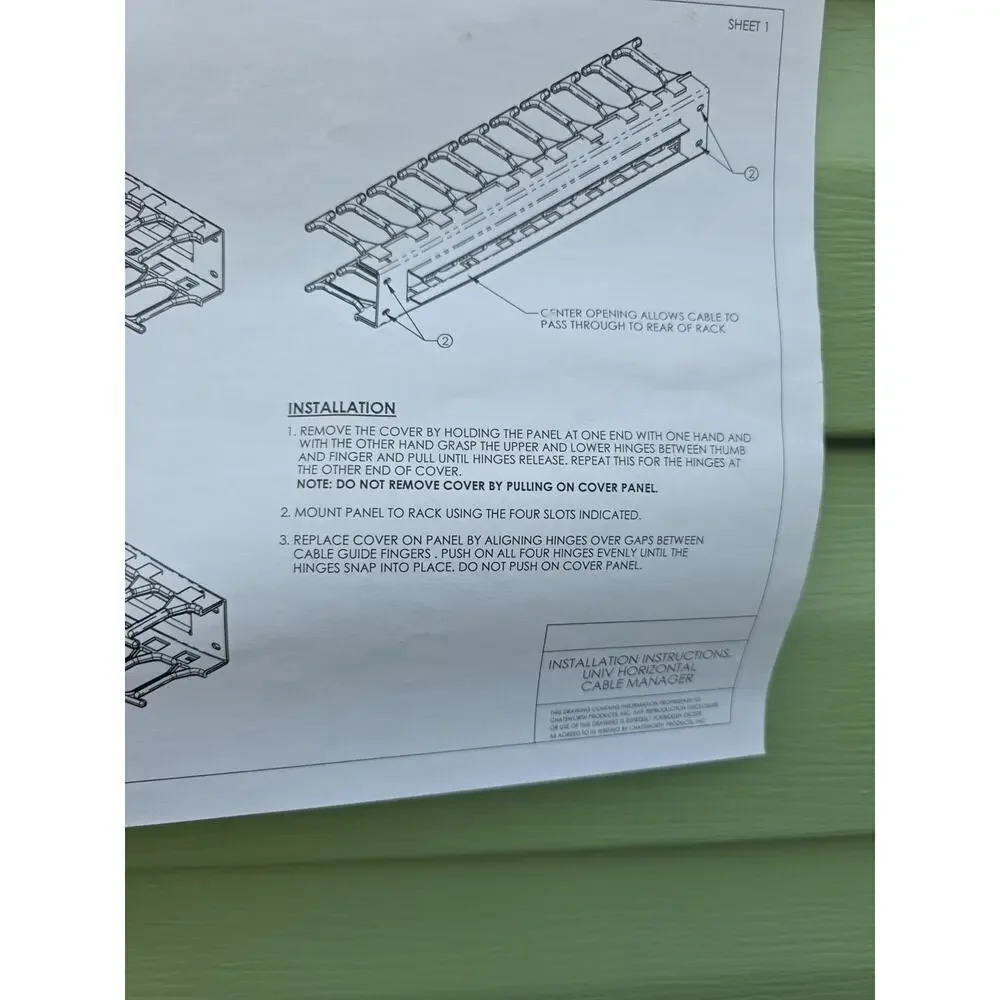 Panduit rack slots rear