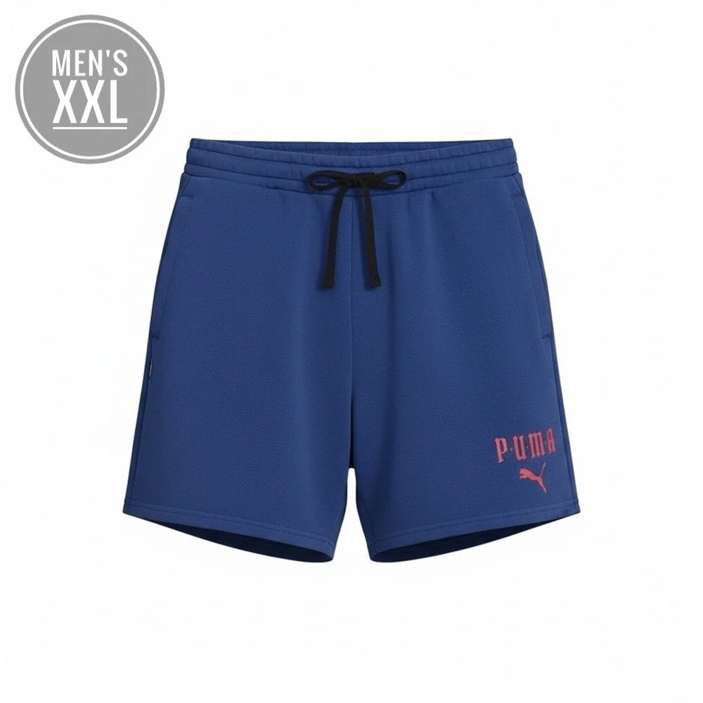 Puma Classics Play Paris Shorts Men's XXL Clyde Royal‎ Blue Fleece 628919-17 NEW