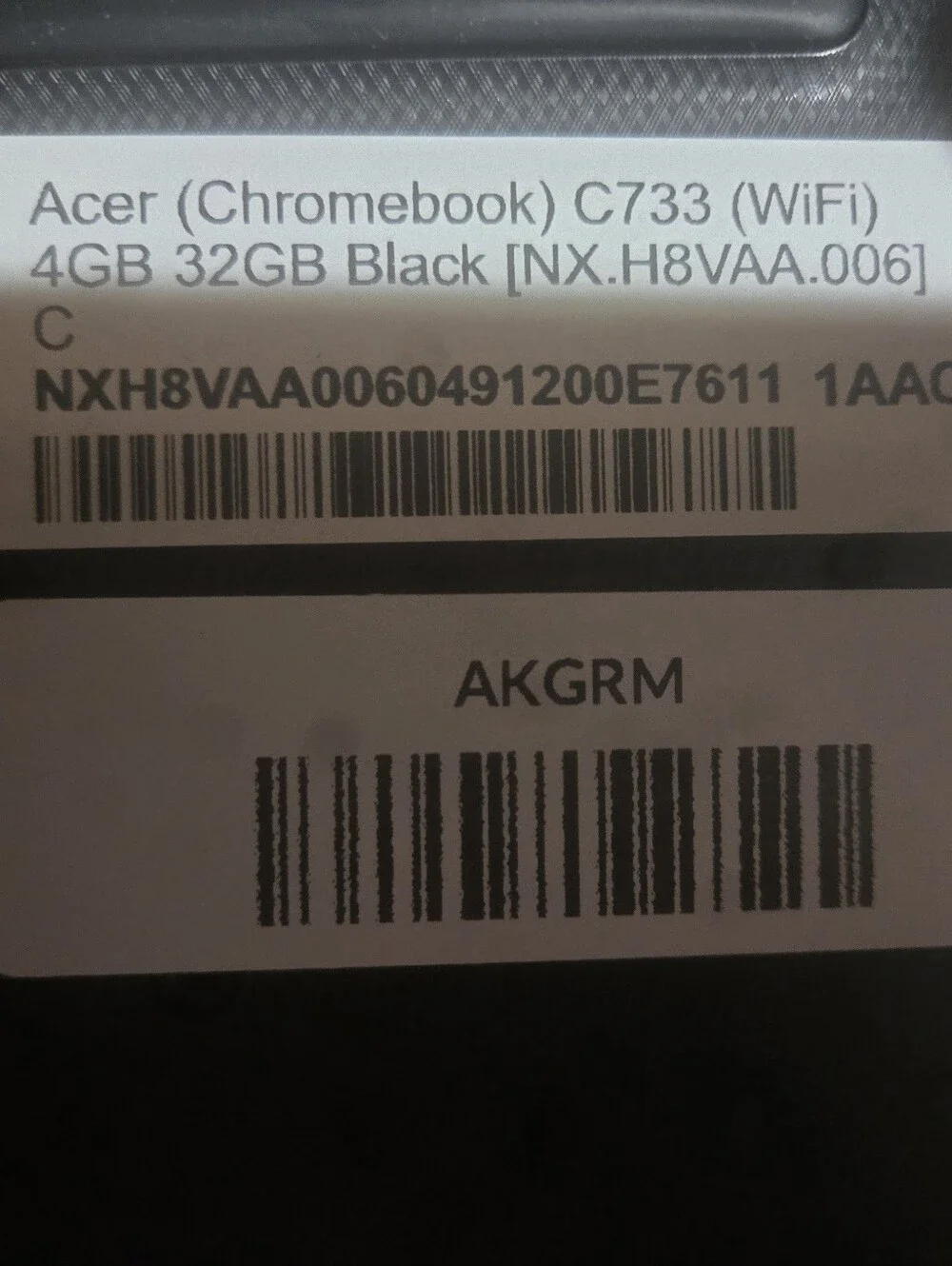 Acer laptop black