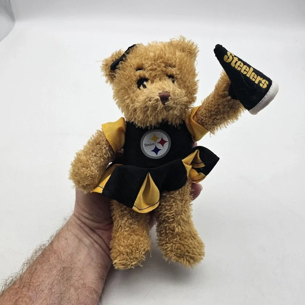 Pittsburgh Steelers Cheerleader Bear Plush One Size‎ Black NFL Good Stuff