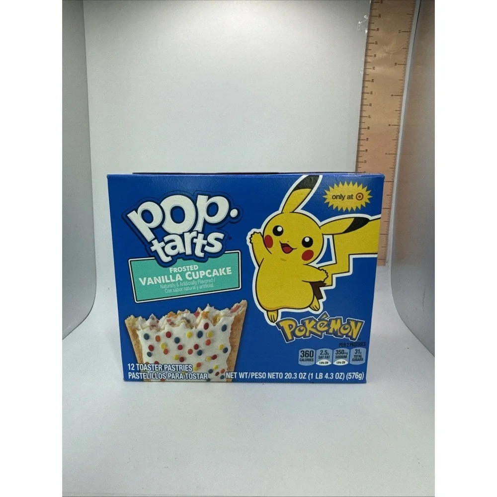 Pop-Tarts Pokemon Frosted Vanilla Cupcake 12ct Target Exclusive Pikachu Box