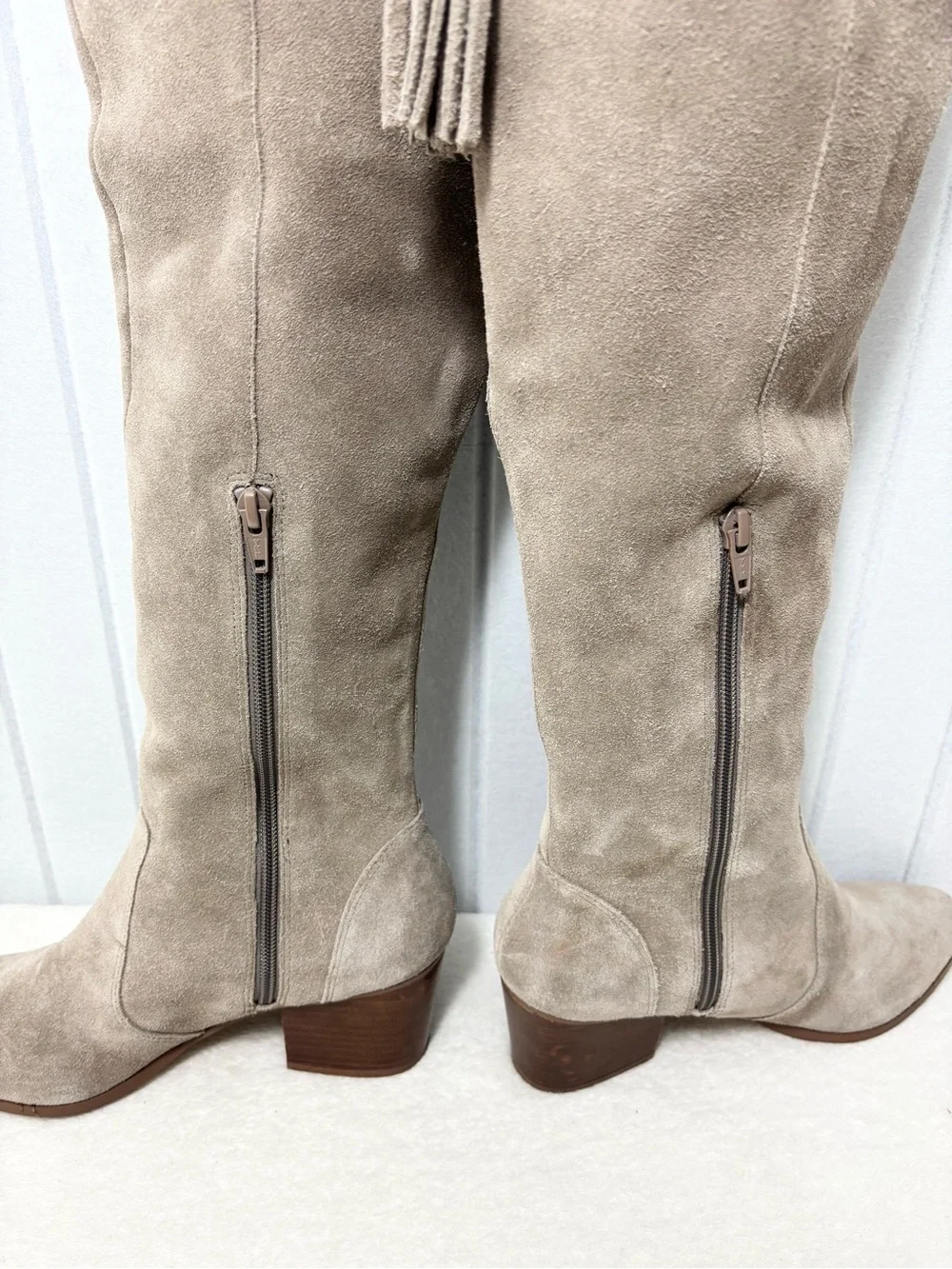 taupe suede