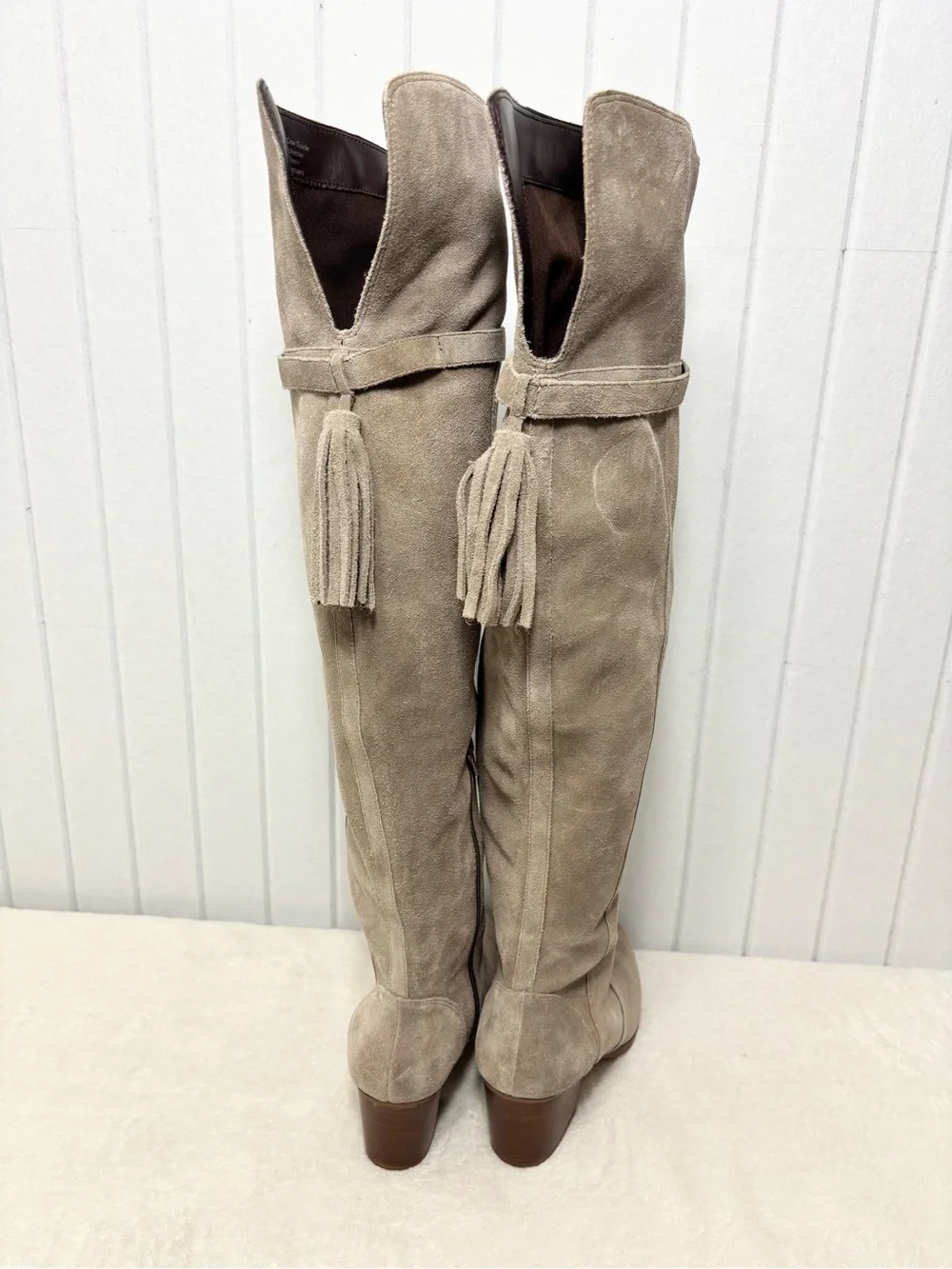 taupe suede