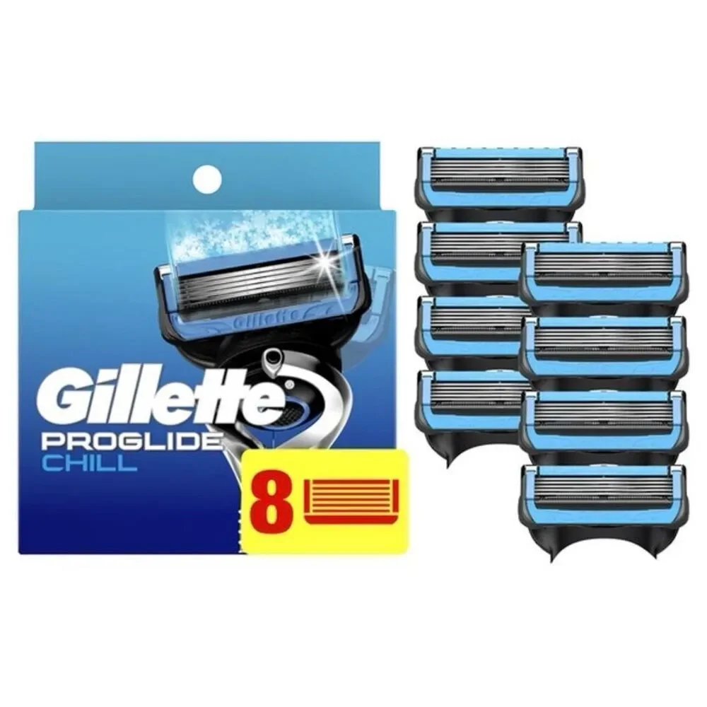 Gillette ProGlide Chill Men's Razor Blades, 8 Blade Refills