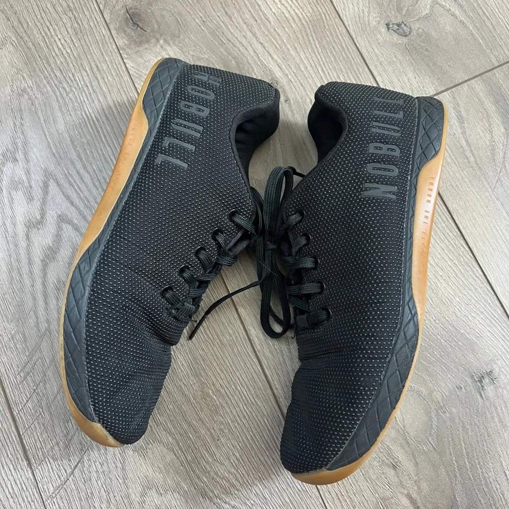 NOBULL IMPACT Mens Sz 11 Shoes Black Gum Outwork Trainer Crossfit Womens Sz 12.5