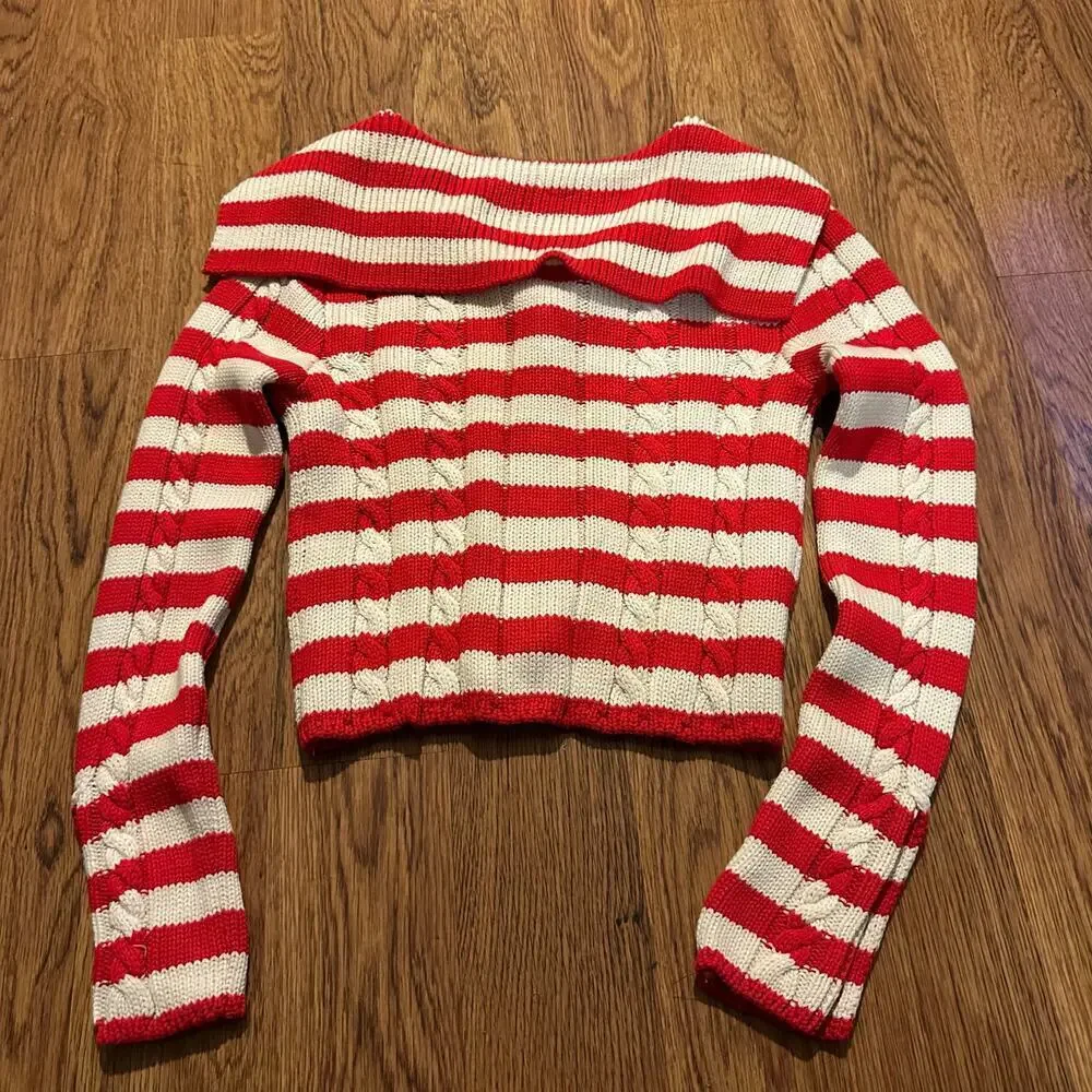 Zara cable striped gold