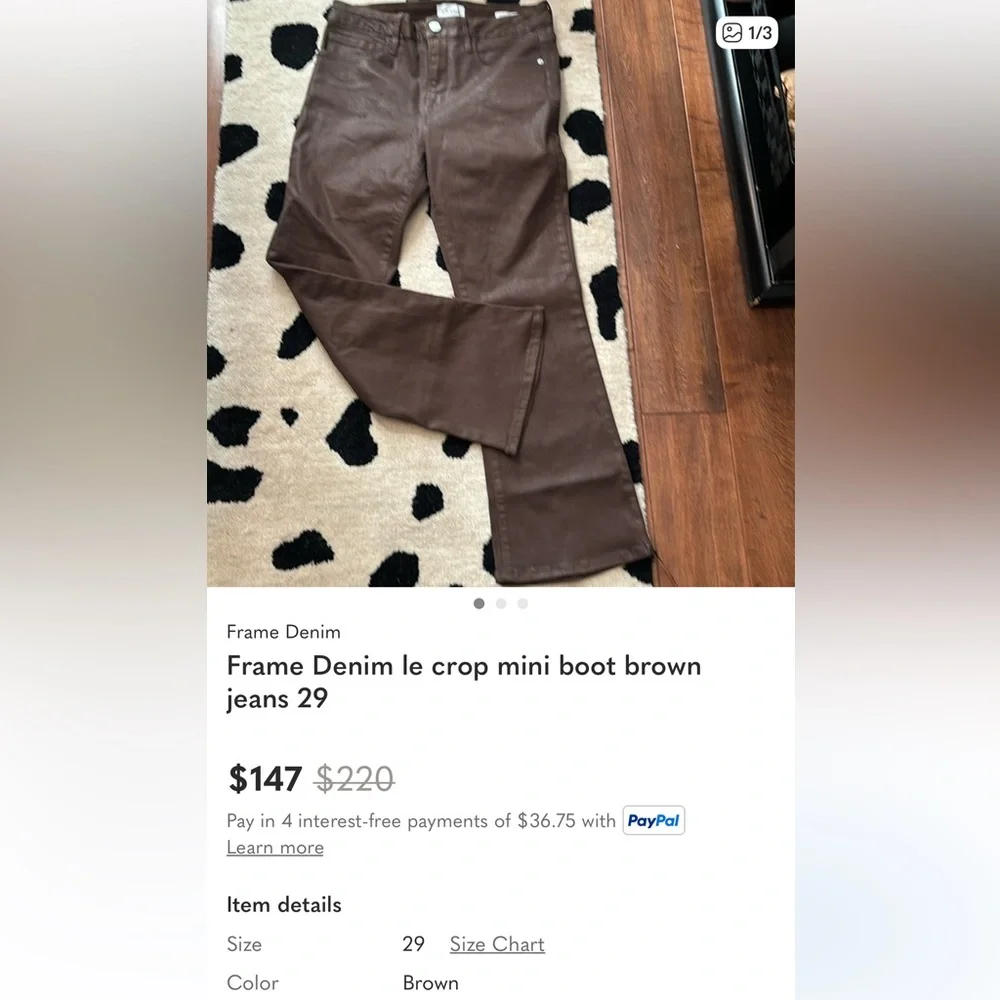 Frame Denim pair so slide