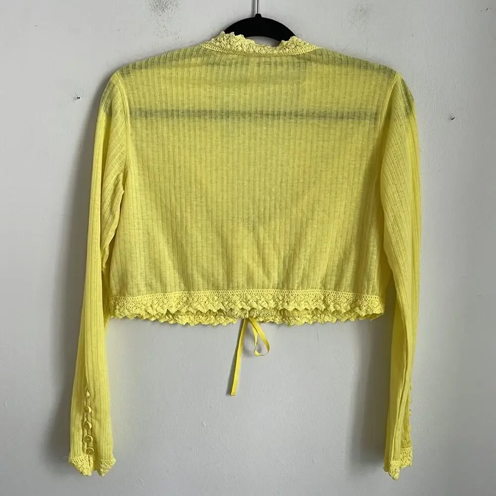 Free People crochet sleeve