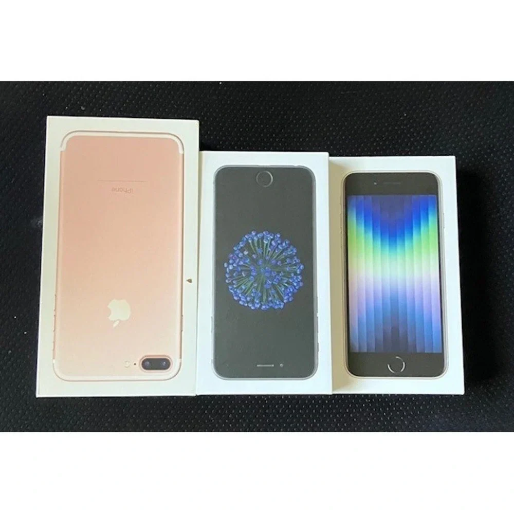 Apple Lot Of Of 3 EMPTY BOXES iPhone 7 Plus, iPhone 6 and iPhone SE and USB