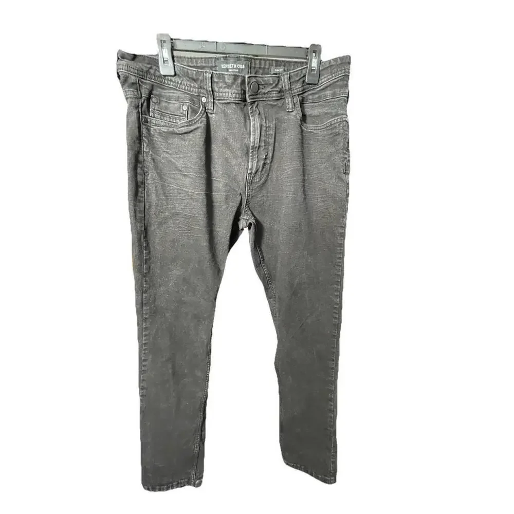 Kenneth Cole Slim Fit Men's Black Wash Jeans Size 36x32