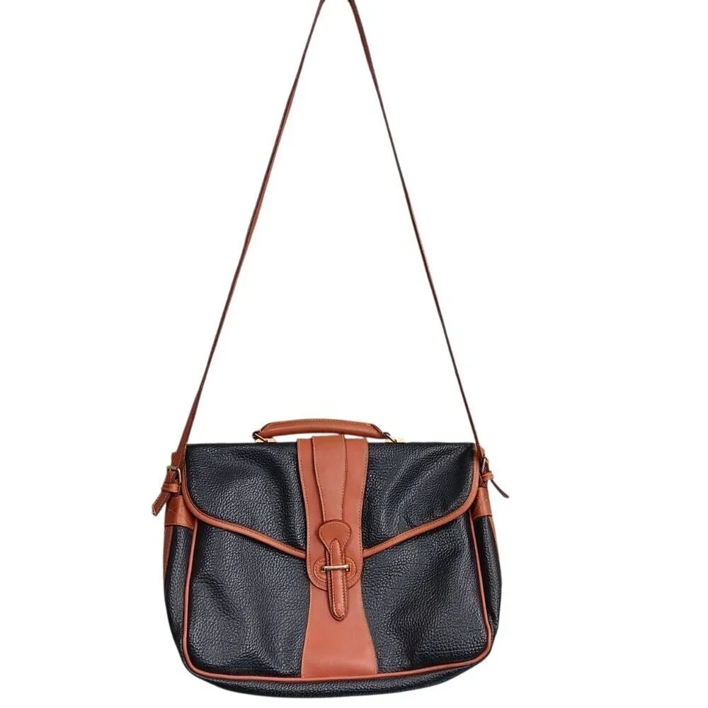 Dooney & Bourke All Weather Leather Pebbled Vintage Briefcase Messenger Bag
