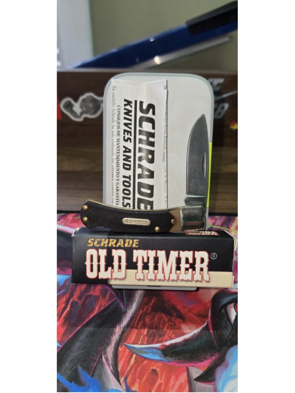 SCHRADE 3OT OLD TIMER Bearhead Lockback Sawcut Delrin knife 2 7/8