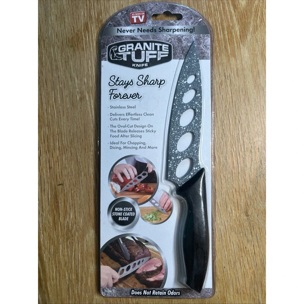 Granite Tuff Knife AS‎ SEEN ON TV - Never Needs Sharpening, Non Stick