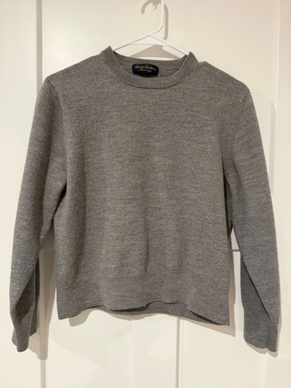 Brooks Brothers Gray Wool Crewneck Sweater