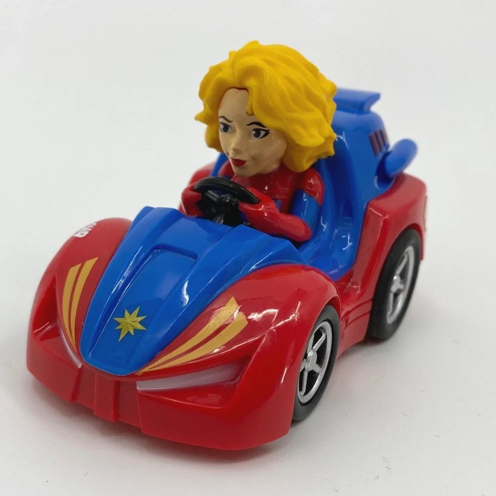 Marvel Captain Marvel Carol Danvers Toy Race Car Red Blue‎ 2019 - Pull Back