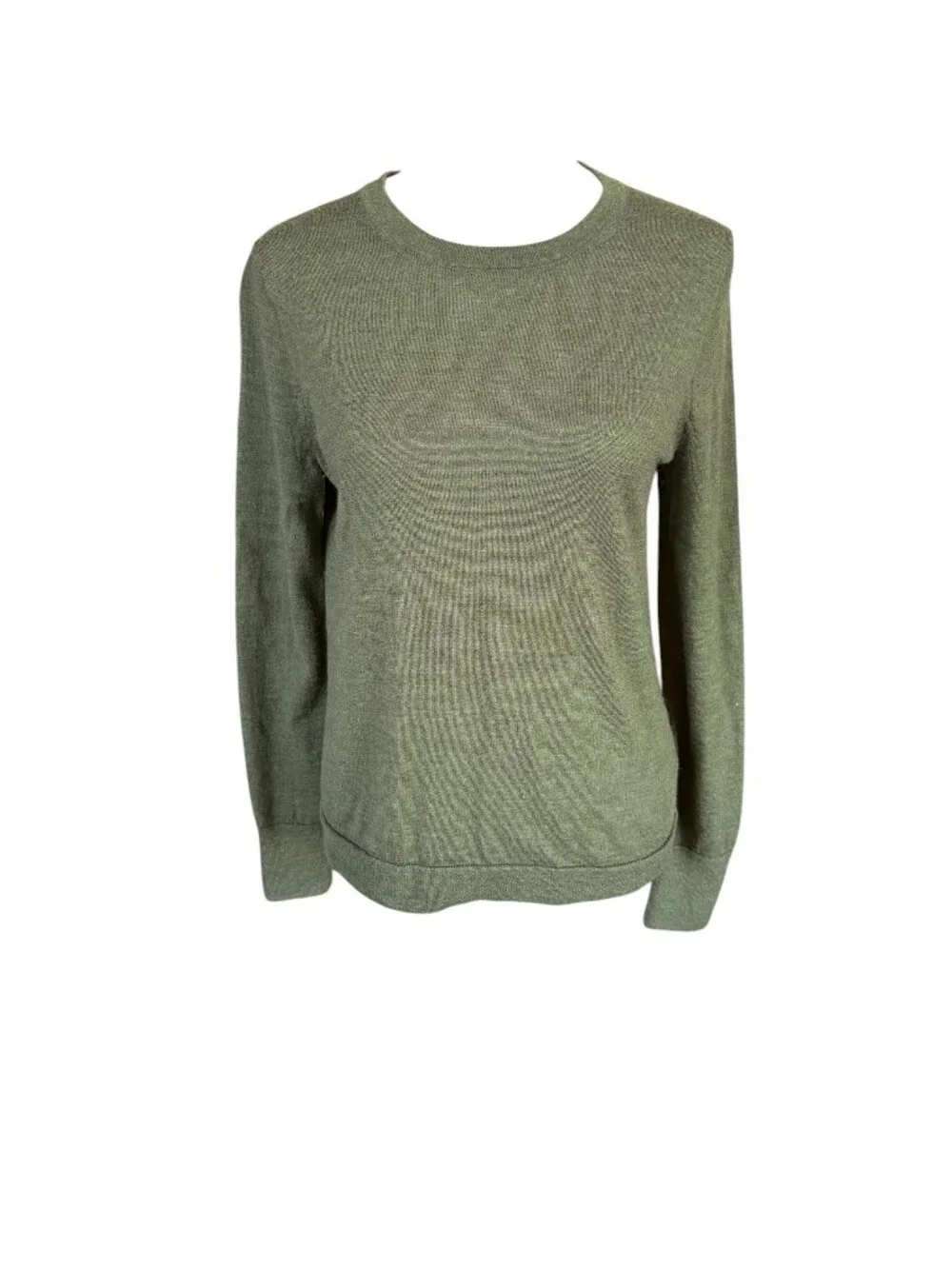 J. Crew women's khaki green long sleeve pullover crewneck sweater size small