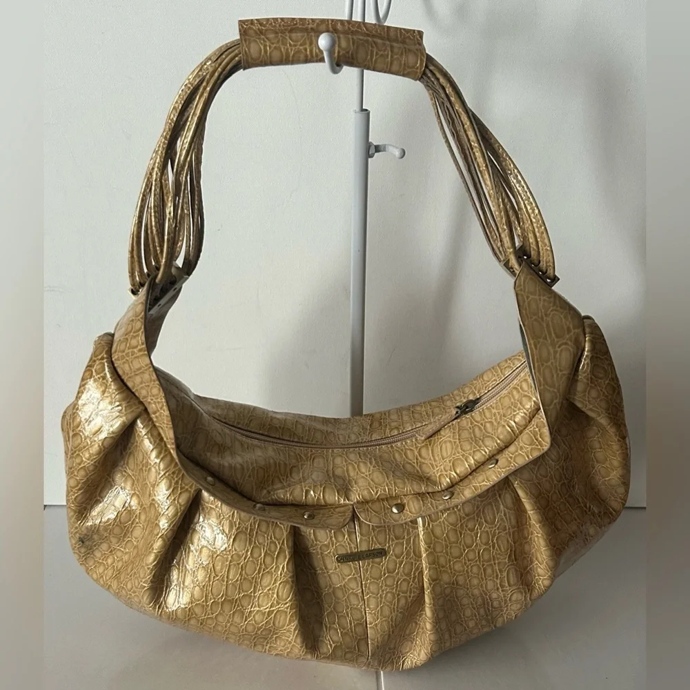 Charlie Lapson gold embossed bag