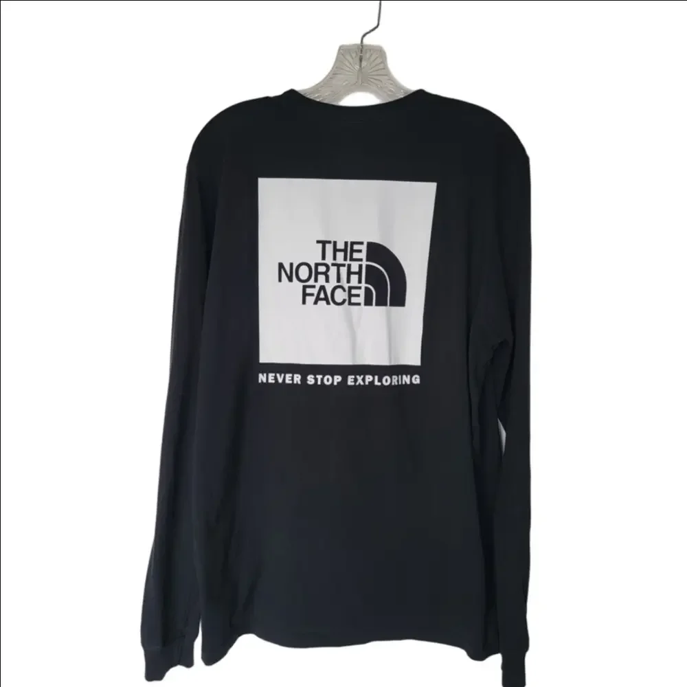 The North Face 100% Cotton Men's Black Long Sleeve Shirt Large