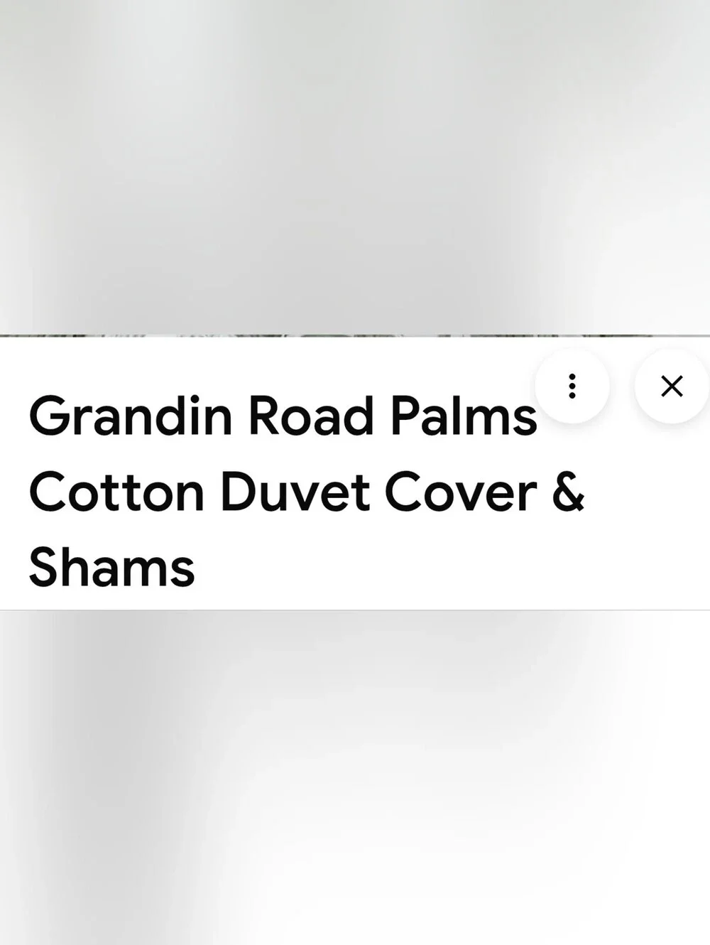 Grandinroad palms duvet