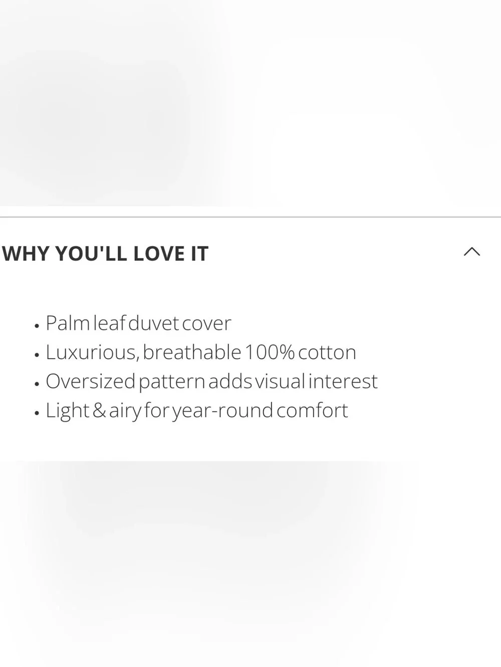 Grandinroad palms duvet