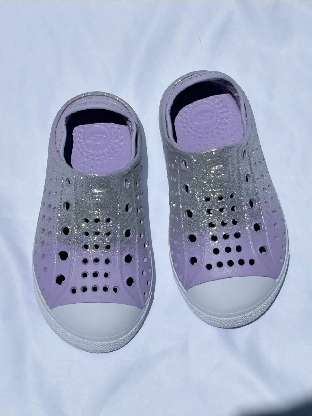 Skechers Kids Lavender Slip-On Glitter Water Clogs