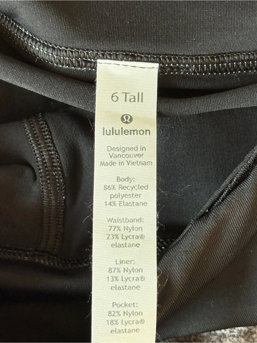 lululemon athletica rise size