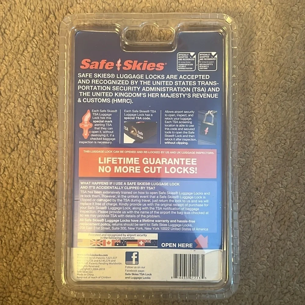 Safe Skies tsa dial locks