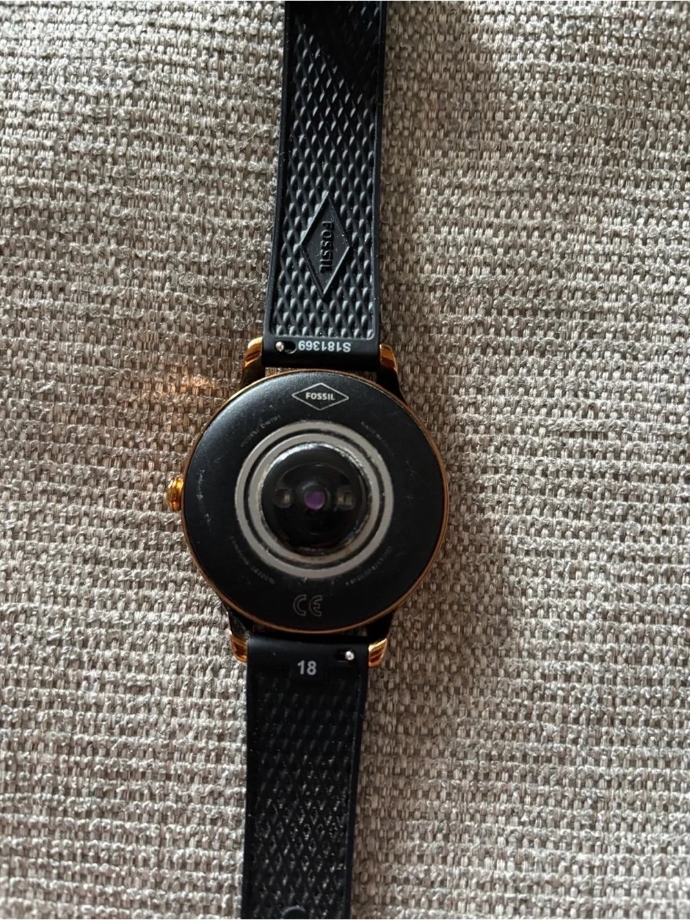 Fossil silicone gold display