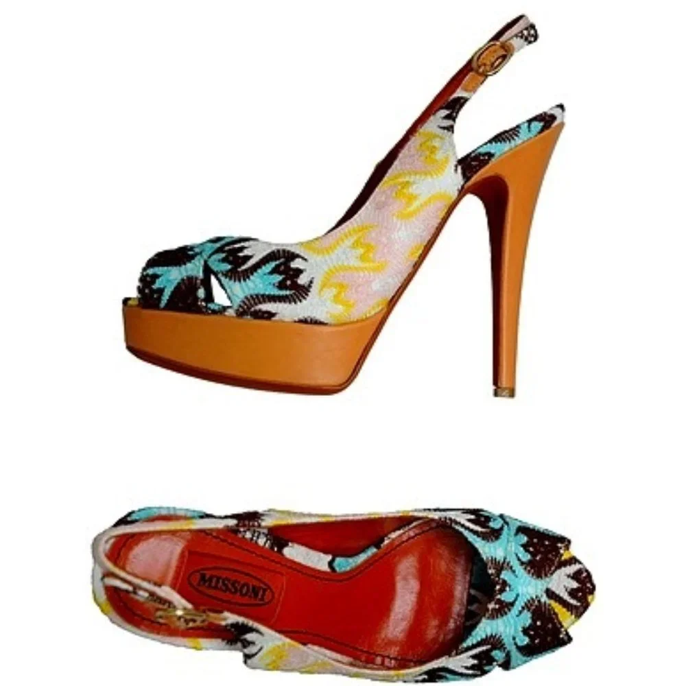 NIB $459 MIssoni slingbacks IT 40 US 9‎