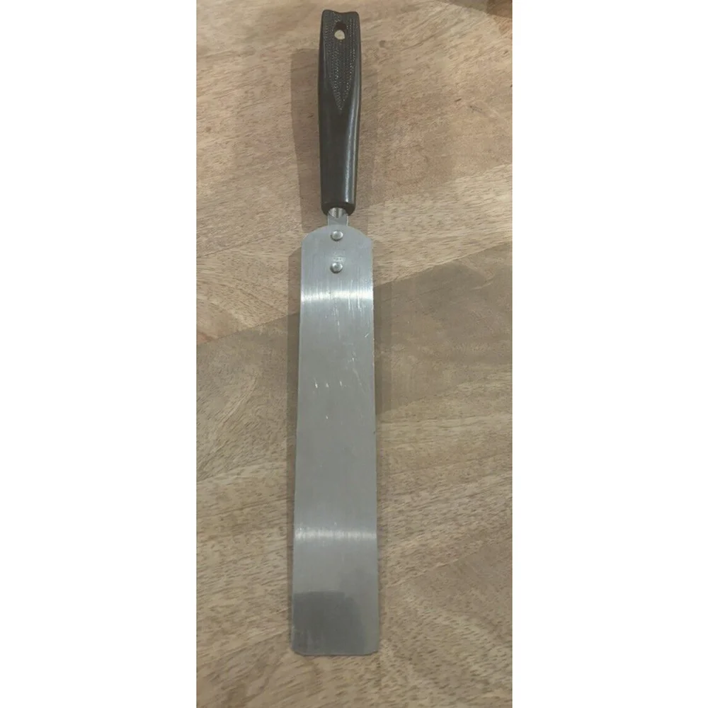 Vintage Ekco Forge Cake Icing Spatula Stainless Steel Black Handle USA 12