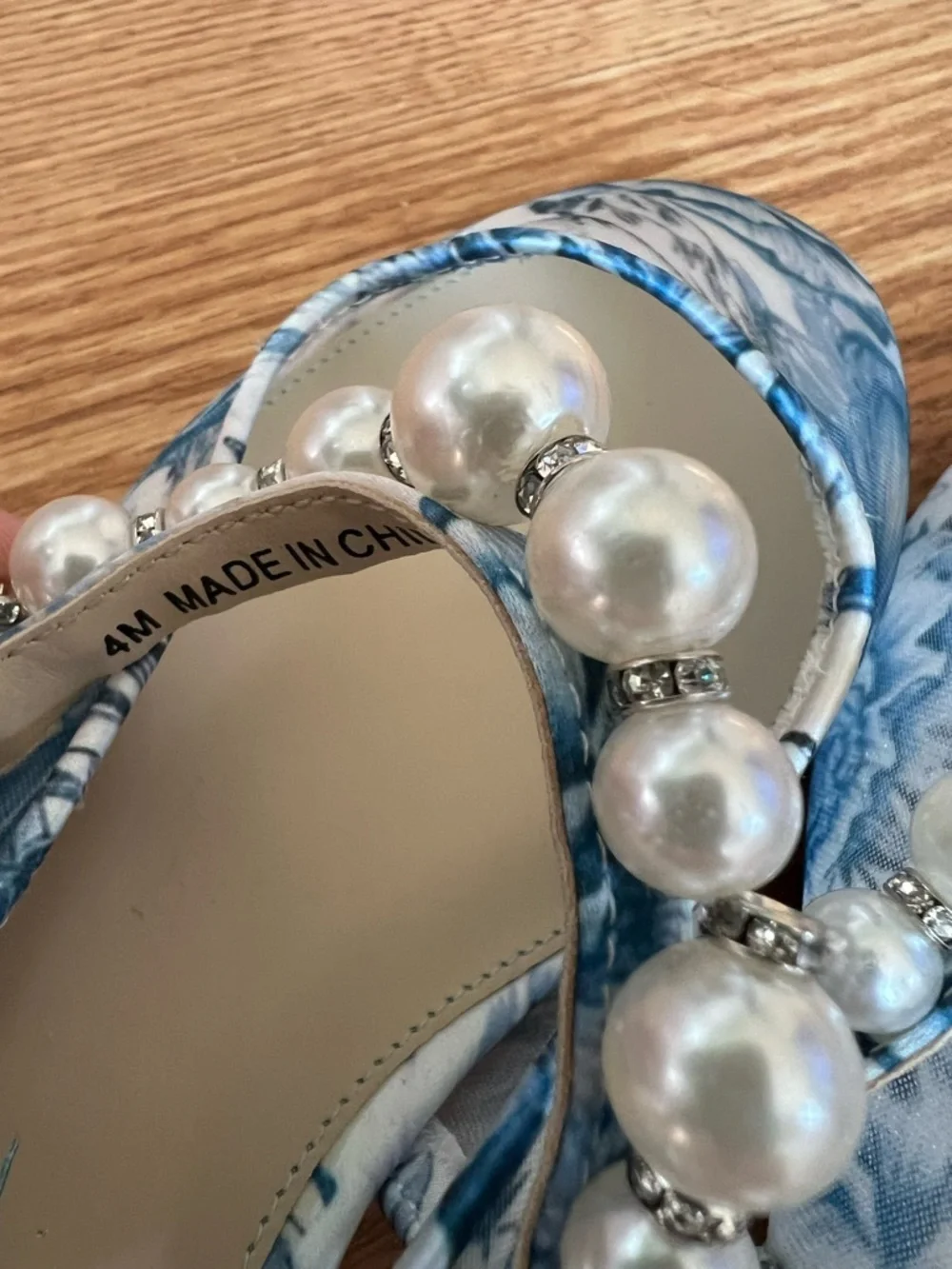 Betsey Johnson mesh rhinestone flats
