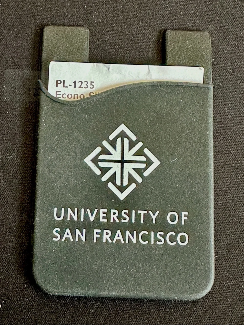USF University of San Francisco Silicone Phone Wallet Stick On Card Holder - NEW