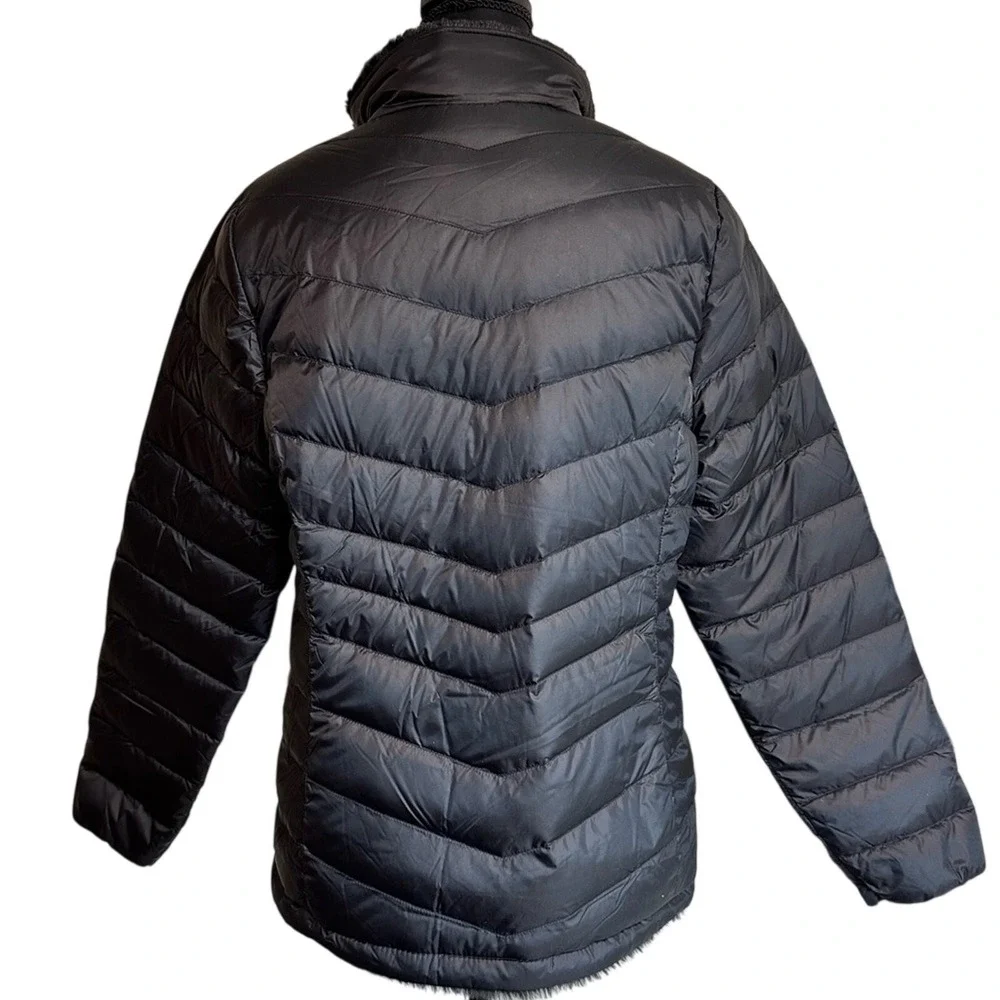 32 Degrees Women's Puffer Jacket‎ Sz M Heat Quilted Black Fur Lined Outdoor