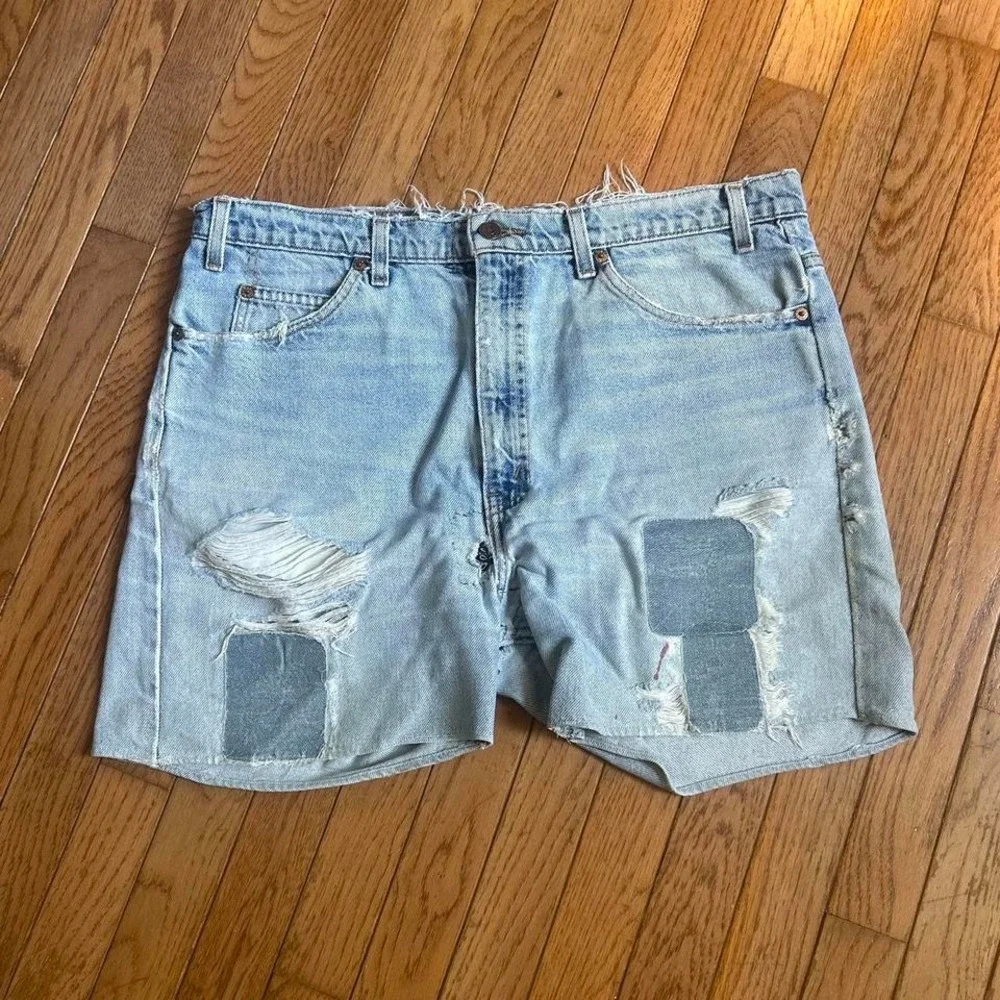 Vintage Levi's‎ Patch Work Orange Tab Jean Shorts