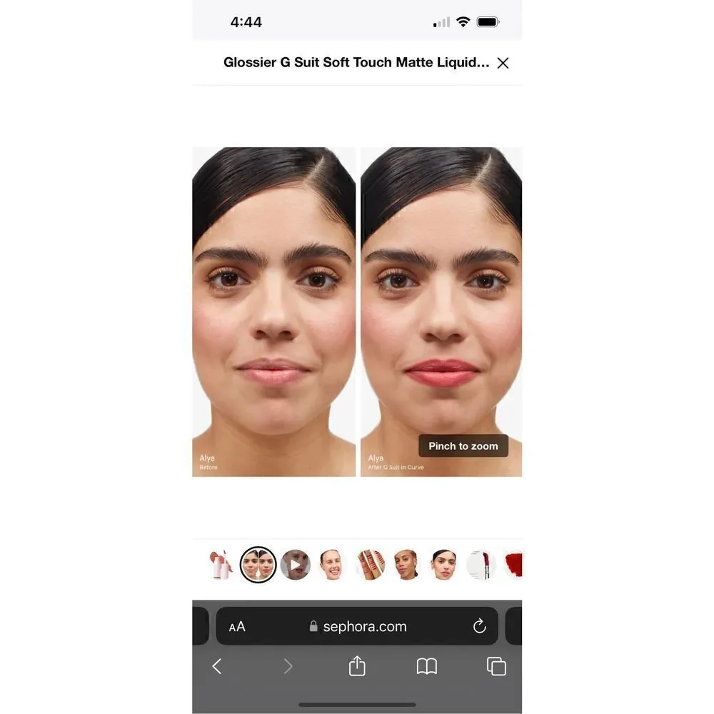 Glossier peach liquid color