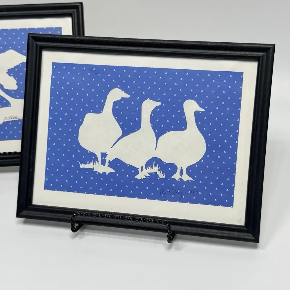 Handmade vtg silhouette country