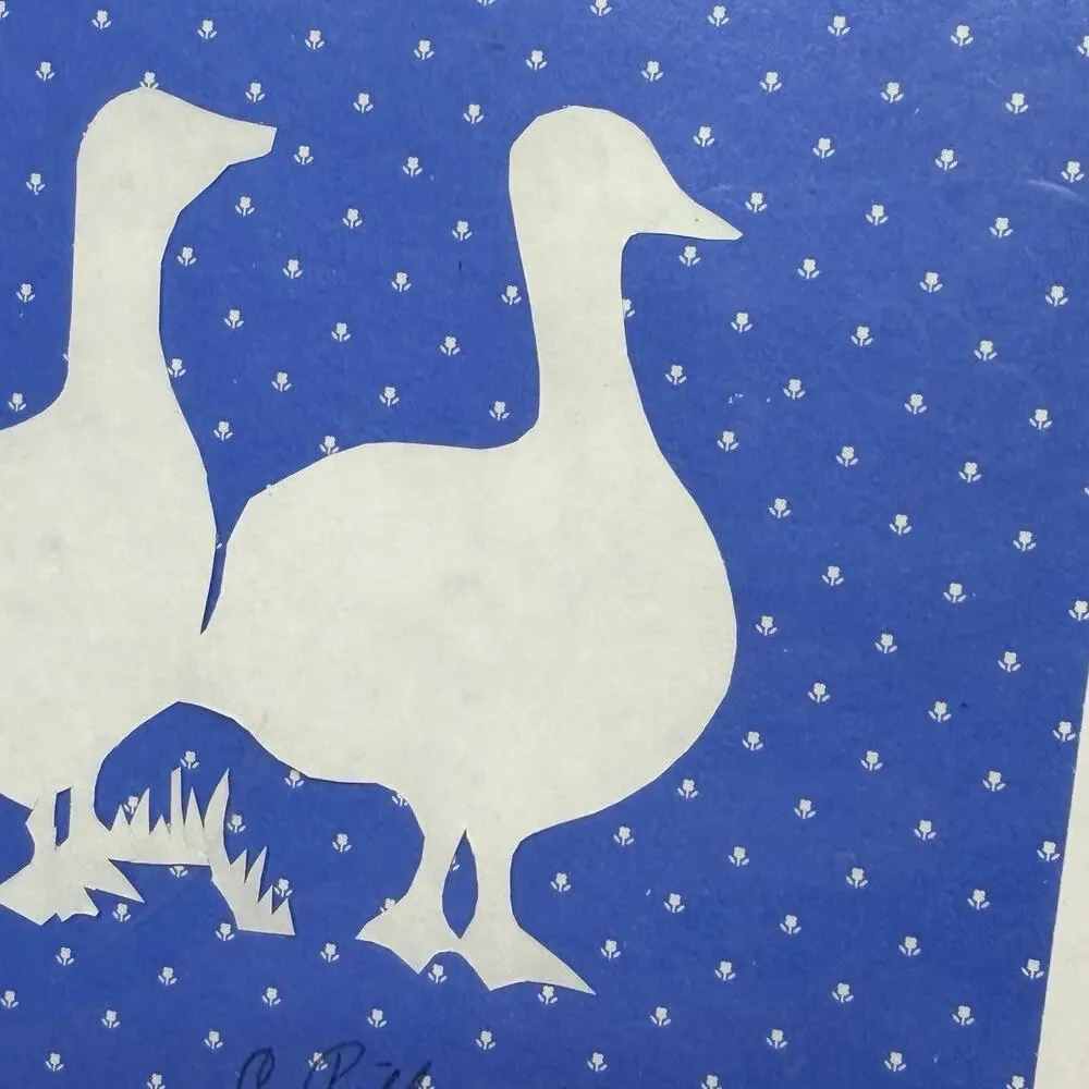 Handmade signed art geese