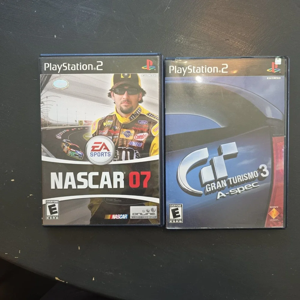Sony PlayStation 2 PS2 Racing Game Lot Gran Turismo 3 A-Spec and NASCAR 07 CIB