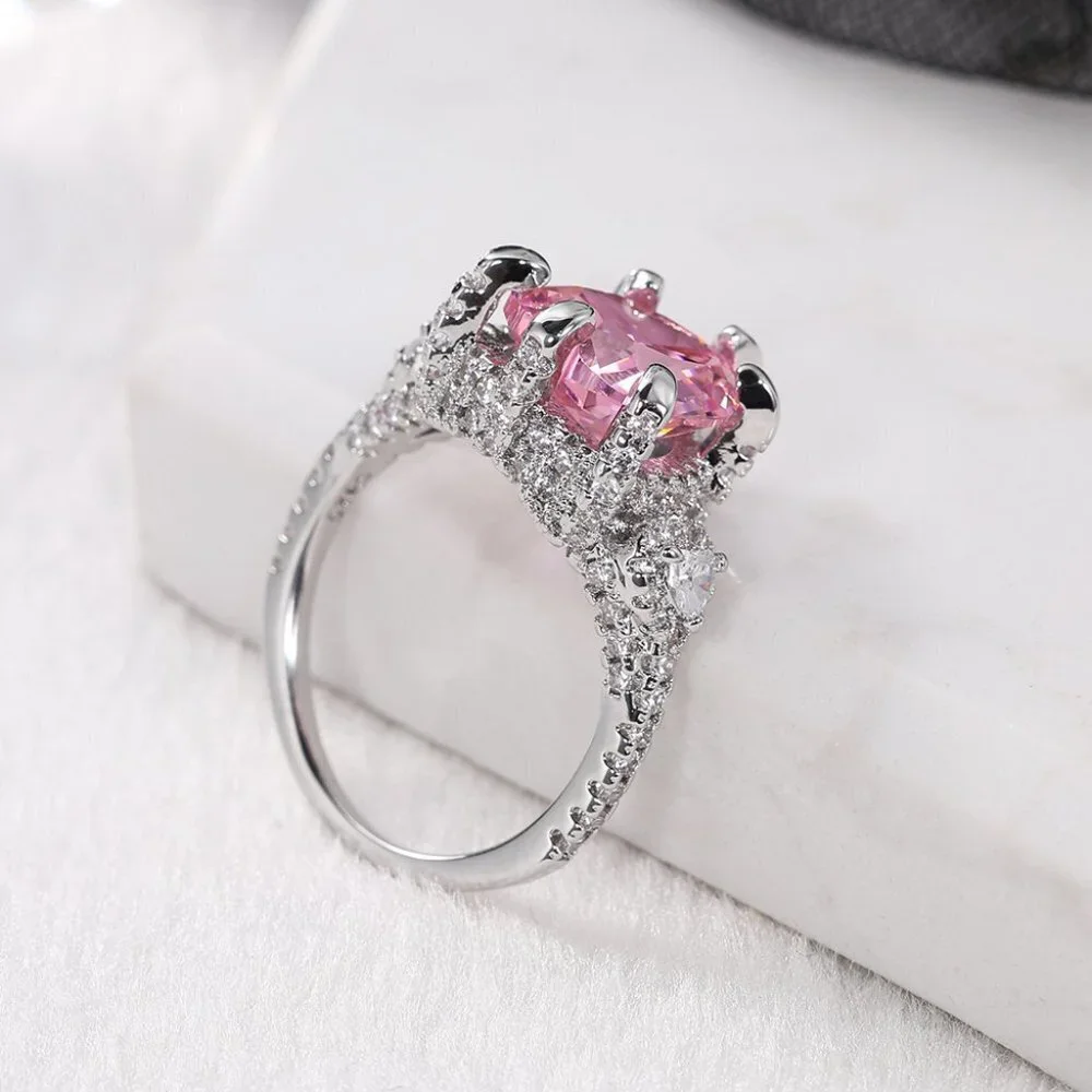 ❤️925 STERLING SILVER pink heart