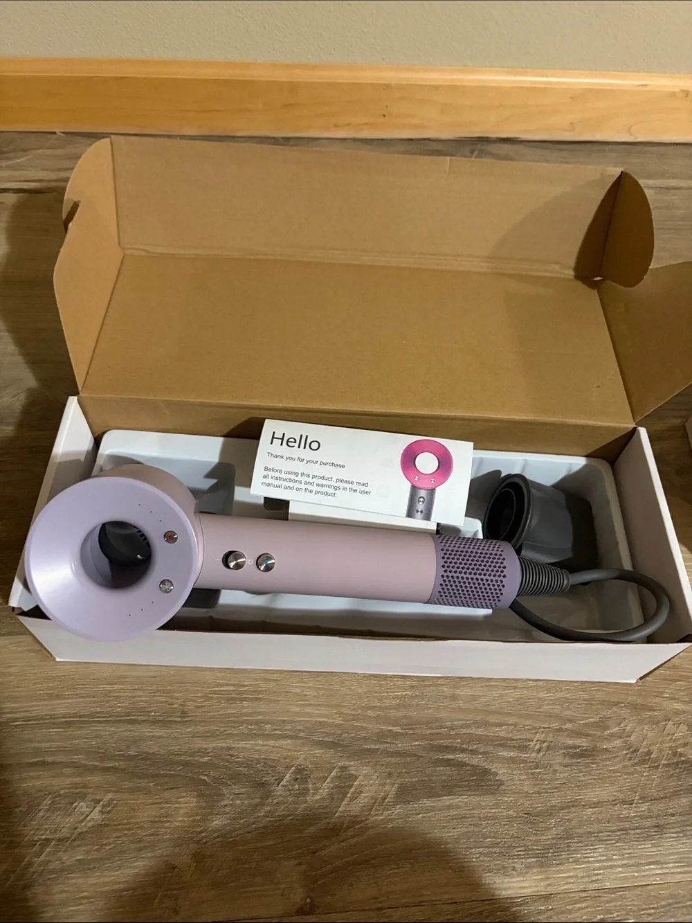 Leafless Hair Dryer in lilac Purple and Silver