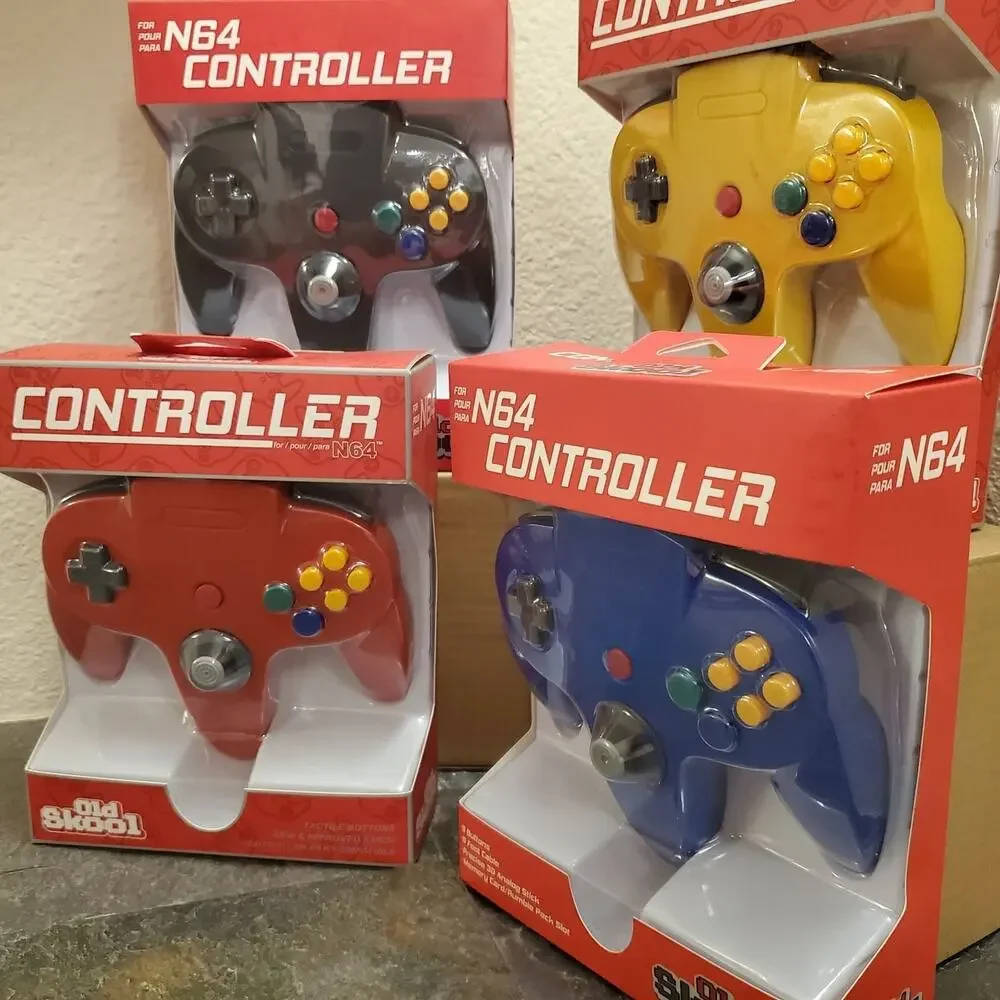 Nintendo four controllers blue