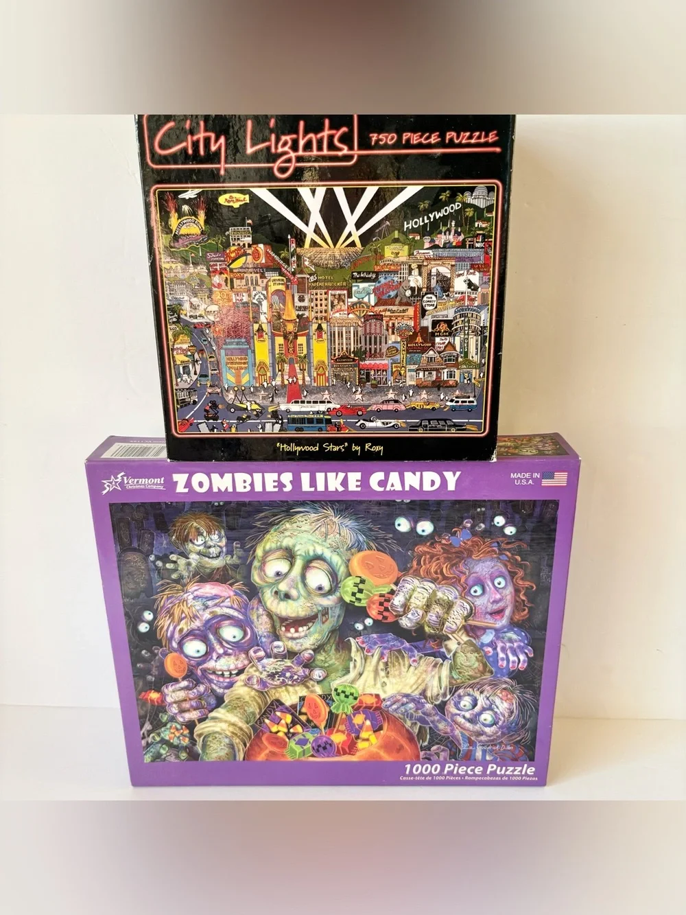 Jigsaw Puzzle Lot Zombies & Hollywood 750 & 1000 Pieces